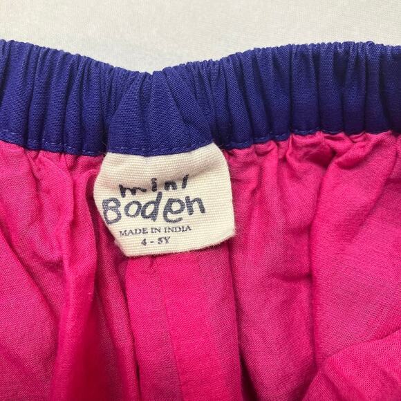 Mini Boden Embroidered Festival Skirt Girls Size 4-5 Blue 100% Cotton - Picture 3 of 11